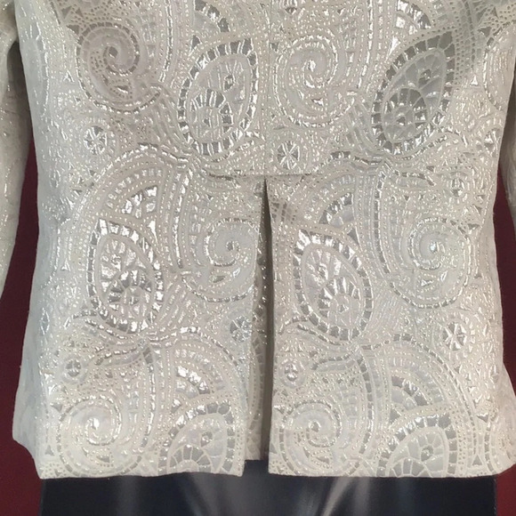 CHICO’S METALLIC JACKET SIZE 0 - Picture 4 of 5